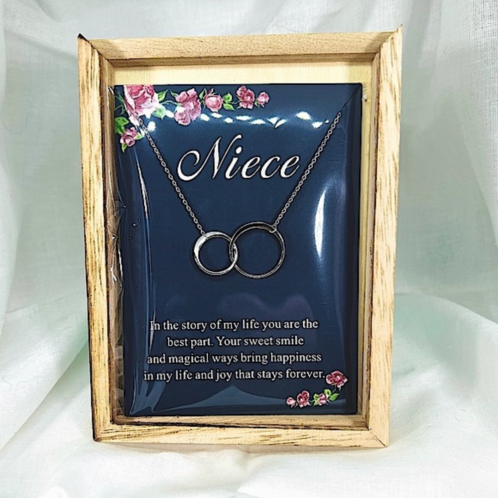 Niece Beautiful Necklace in Wood Gift Box Perfect for Gifting